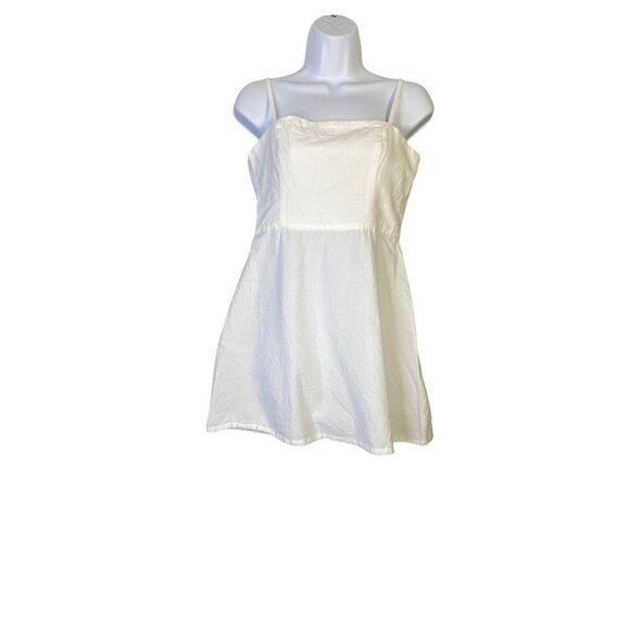 Superdown Womens Mini Dress A-Line Square‎ Neck in White Size Small - Picture 1 of 7